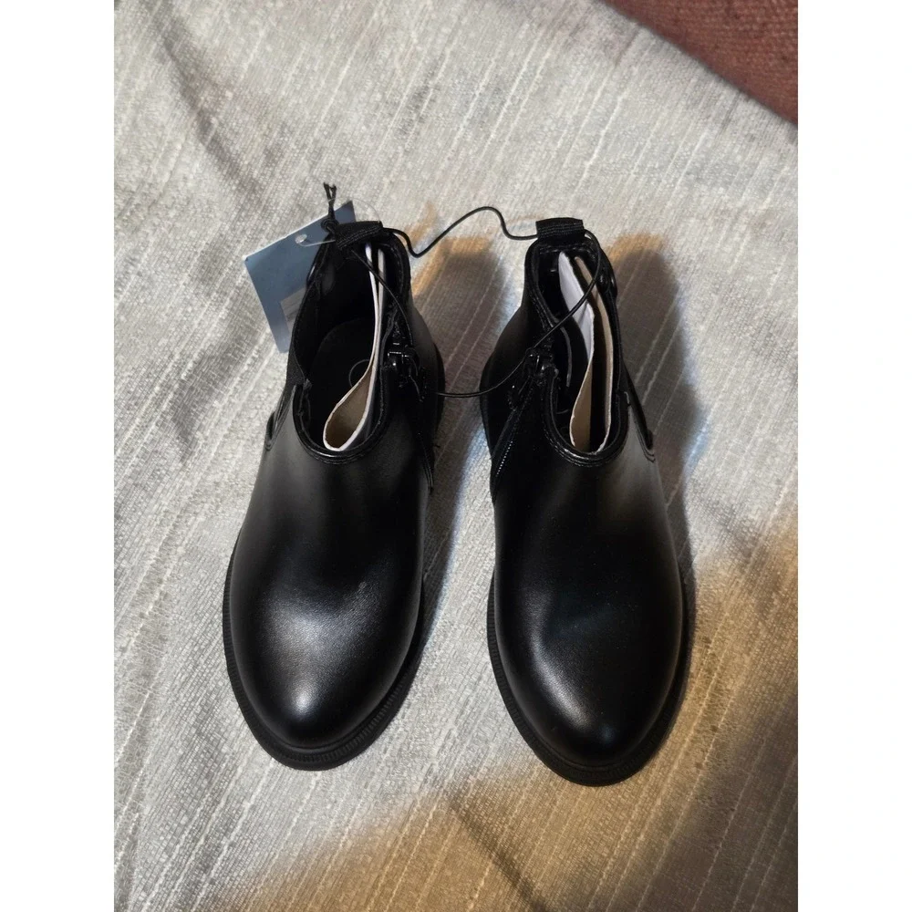 Cat & Jack Tanner Toddler Black Chelsea Boots Zip Up Ankle Boots Size 7